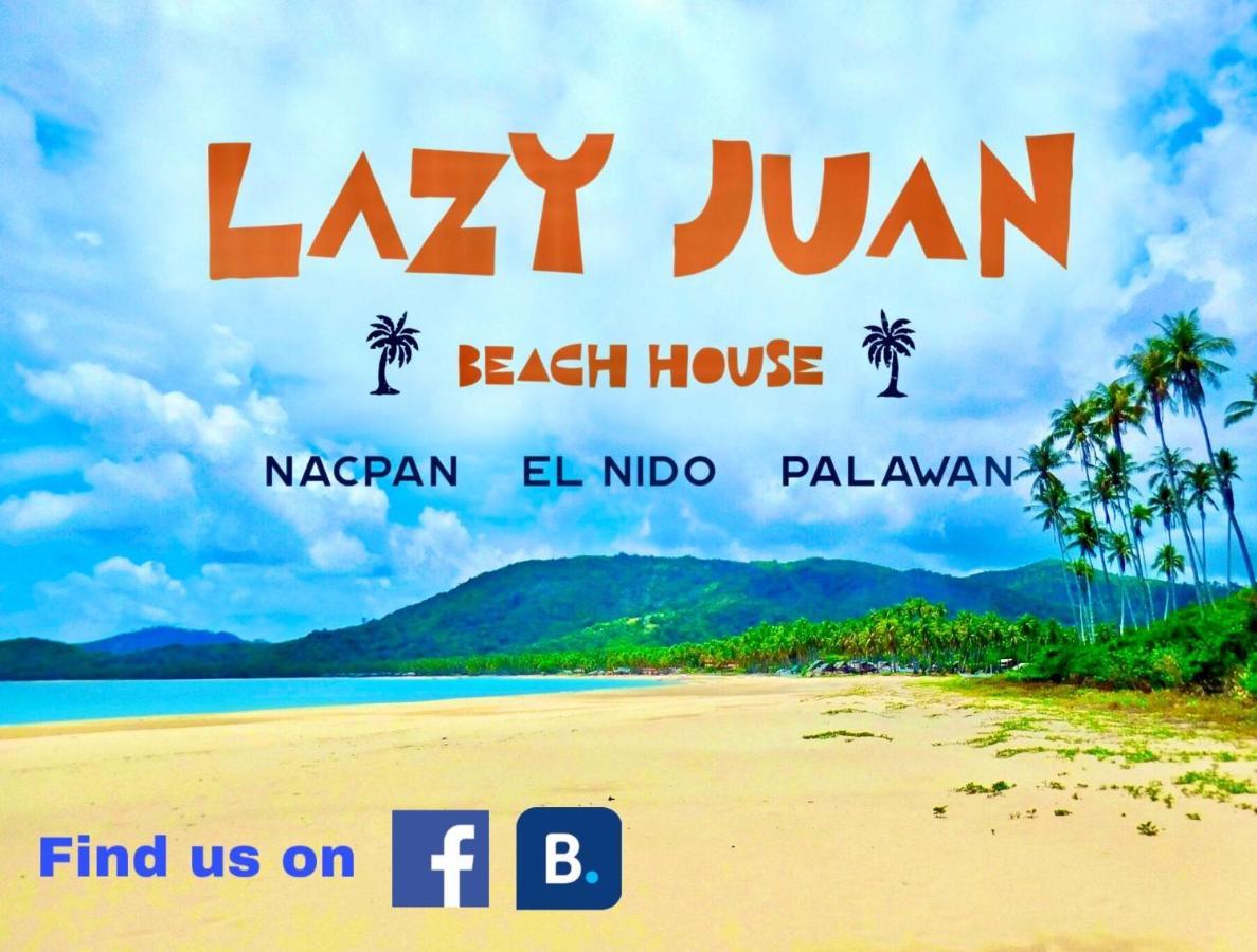 Lazy Juan Beach House Nacpan El Nido Exteriör bild