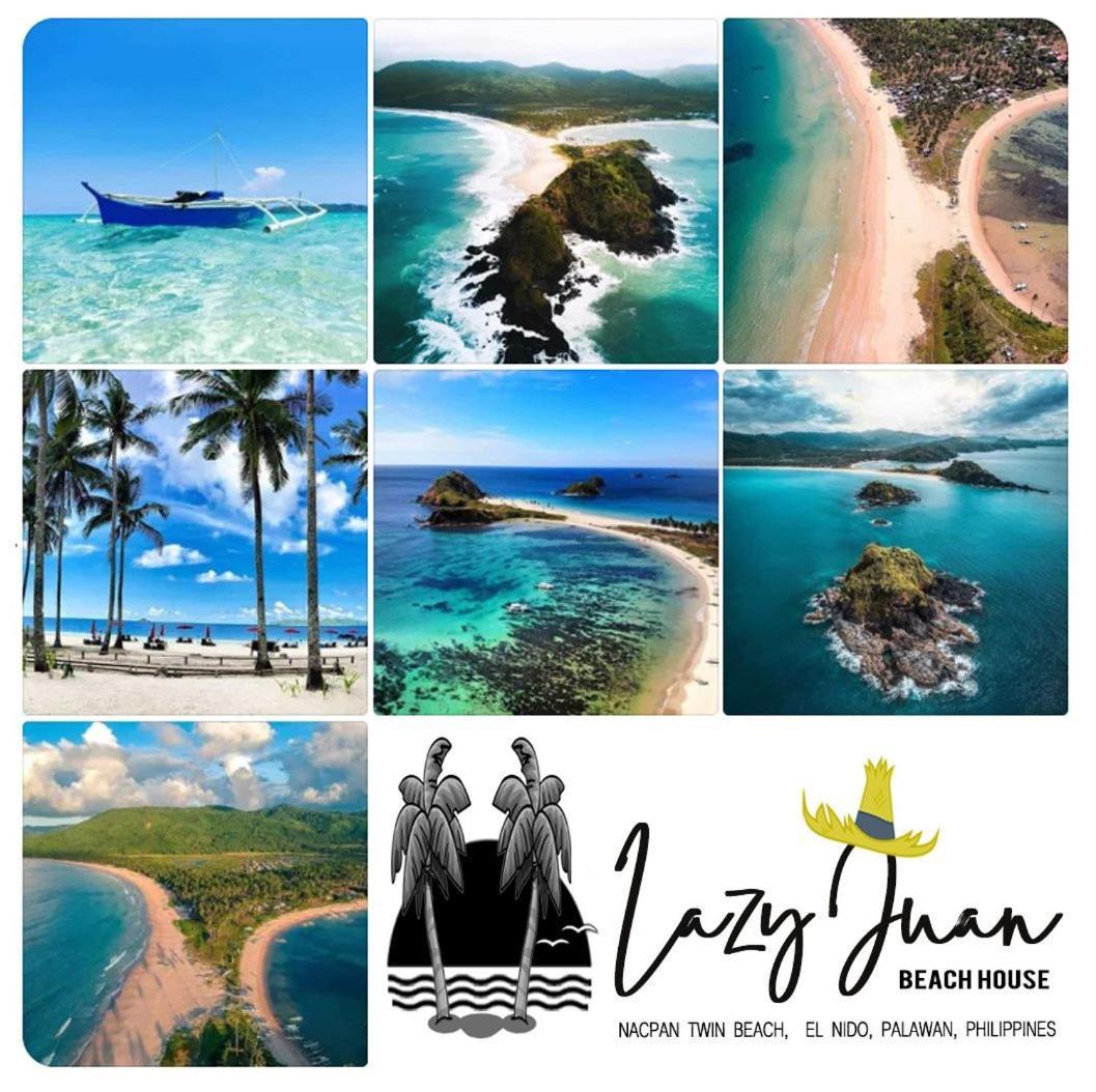 Lazy Juan Beach House Nacpan El Nido Exteriör bild
